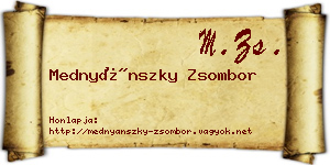 Mednyánszky Zsombor névjegykártya