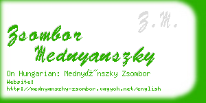 zsombor mednyanszky business card